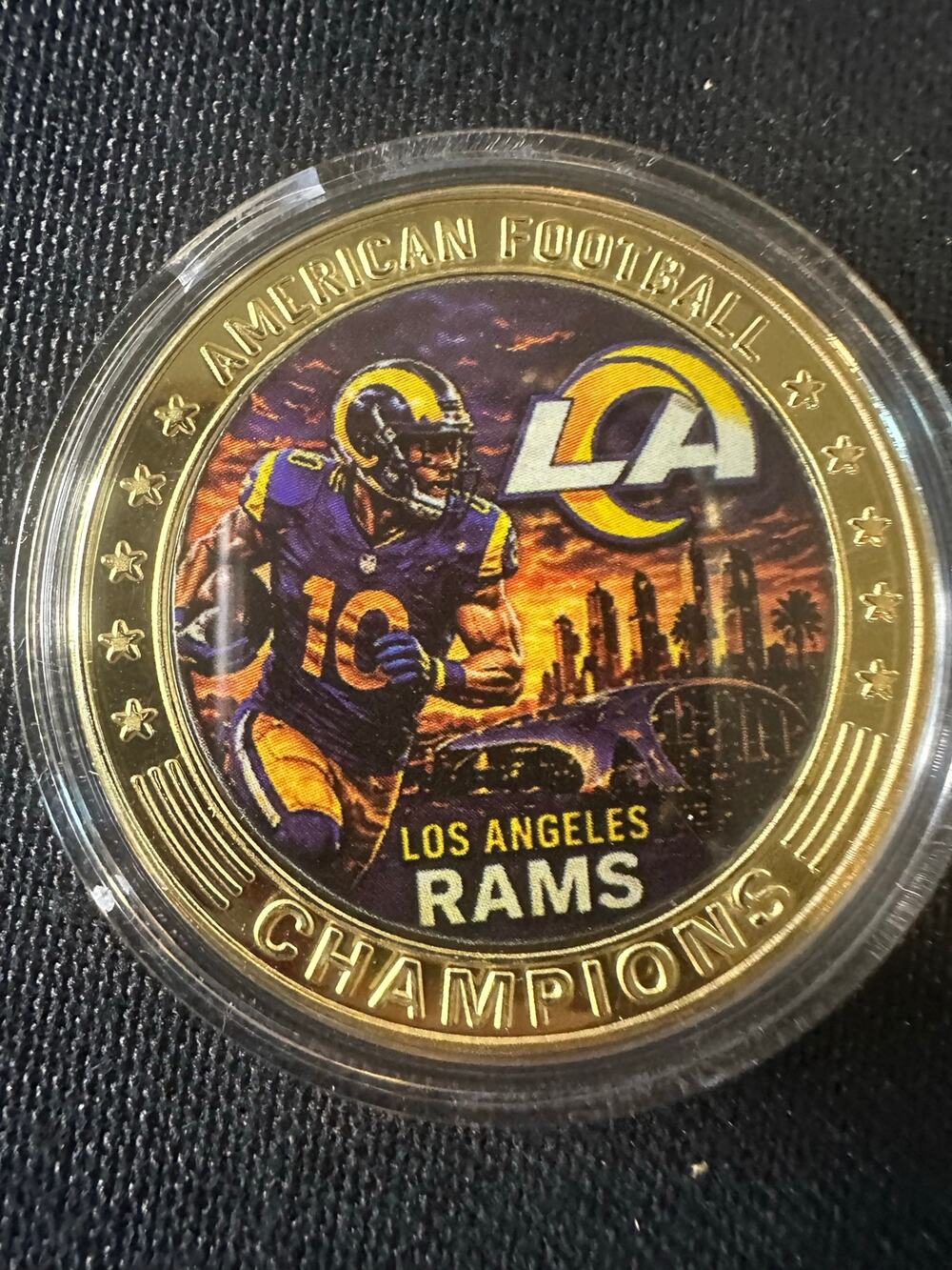 Los Angeles Rams NFL Collectible Coin Football Helmet LA Sports Fan Gift